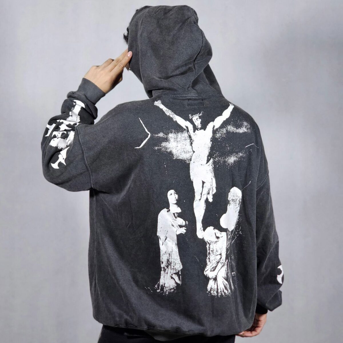 هودی یونسکس طرح مسیح  | هودی اورجینال وارداتی دو نخ پنبه - Image 8