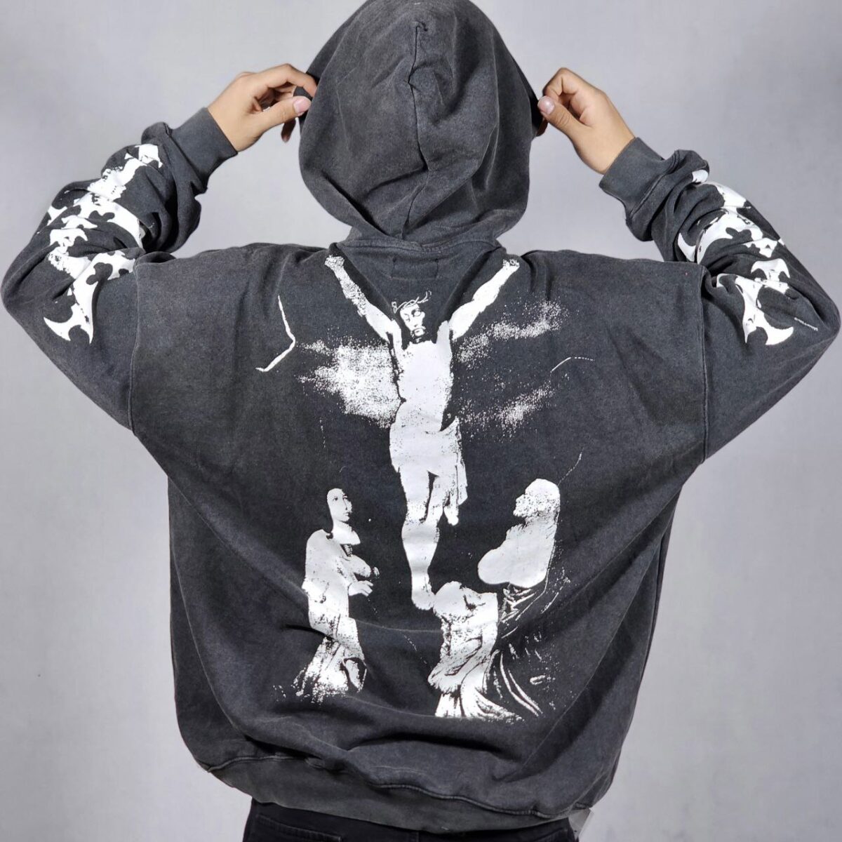 هودی یونسکس طرح مسیح  | هودی اورجینال وارداتی دو نخ پنبه - Image 6