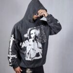 هودی یونسکس طرح مسیح  | هودی اورجینال وارداتی دو نخ پنبه - Image 5