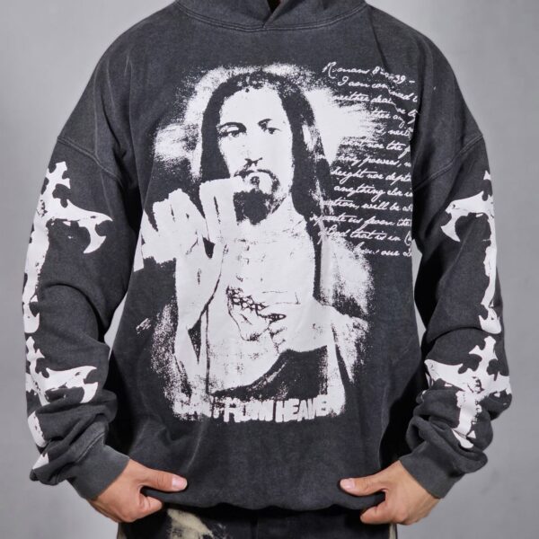 هودی یونسکس طرح مسیح دو رنگ | هودی اورجینال وارداتی دو نخ پنبه