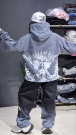 هودی یونسکس طرح مسیح  | هودی اورجینال وارداتی دو نخ پنبه - Image 3