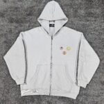 سیوشرت بالنسیاگا کاستوم زیپ‌دار طوسی | لش، سه‌نخ پنبه‌ای - Image 4