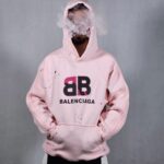 هودی بالنسیاگا صورتی گلدوزی شده لش | مستر کوالیتی وارداتی - Image 8