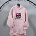 هودی بالنسیاگا صورتی گلدوزی شده لش | مستر کوالیتی وارداتی - Image 5