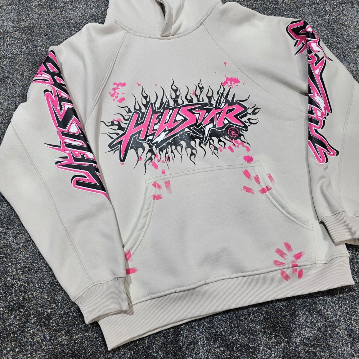 هودی هل‌استار لش یونیسکس | Hellstar Hoodie White - Image 1