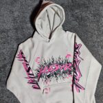 هودی هل‌استار لش یونیسکس | Hellstar Hoodie White - Image 4