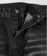 شلوار بگ ذغالی سنگ شور جین | شلوار بگ جین ذغالی دوخت درجه یک - Image 2