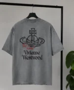 تیشرت مستر Vivienne Westwood طوسی | تیشرت لش یونیسکس طرح لوگو وست وود - Image 2